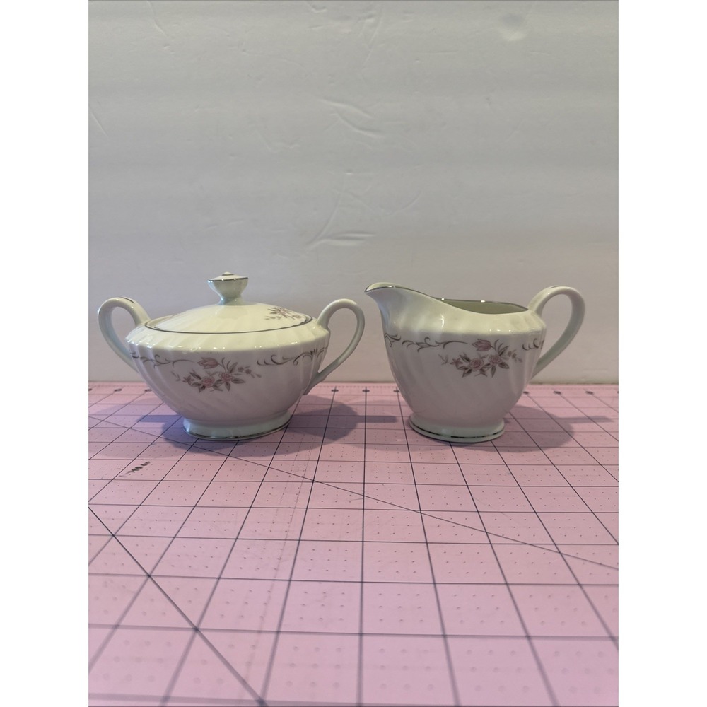 Vintage Gold Standard Genuine Porcelain China - Creamer & Sugar Bowl w/ Lid Set